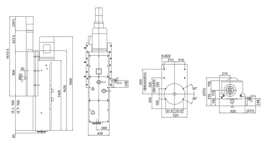 Long Milling Left Vertical Milling Head