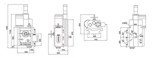 Powerful Right Vertical Milling Head