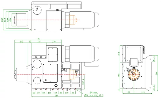 CNC Horizontal Machining Centers Geared Head