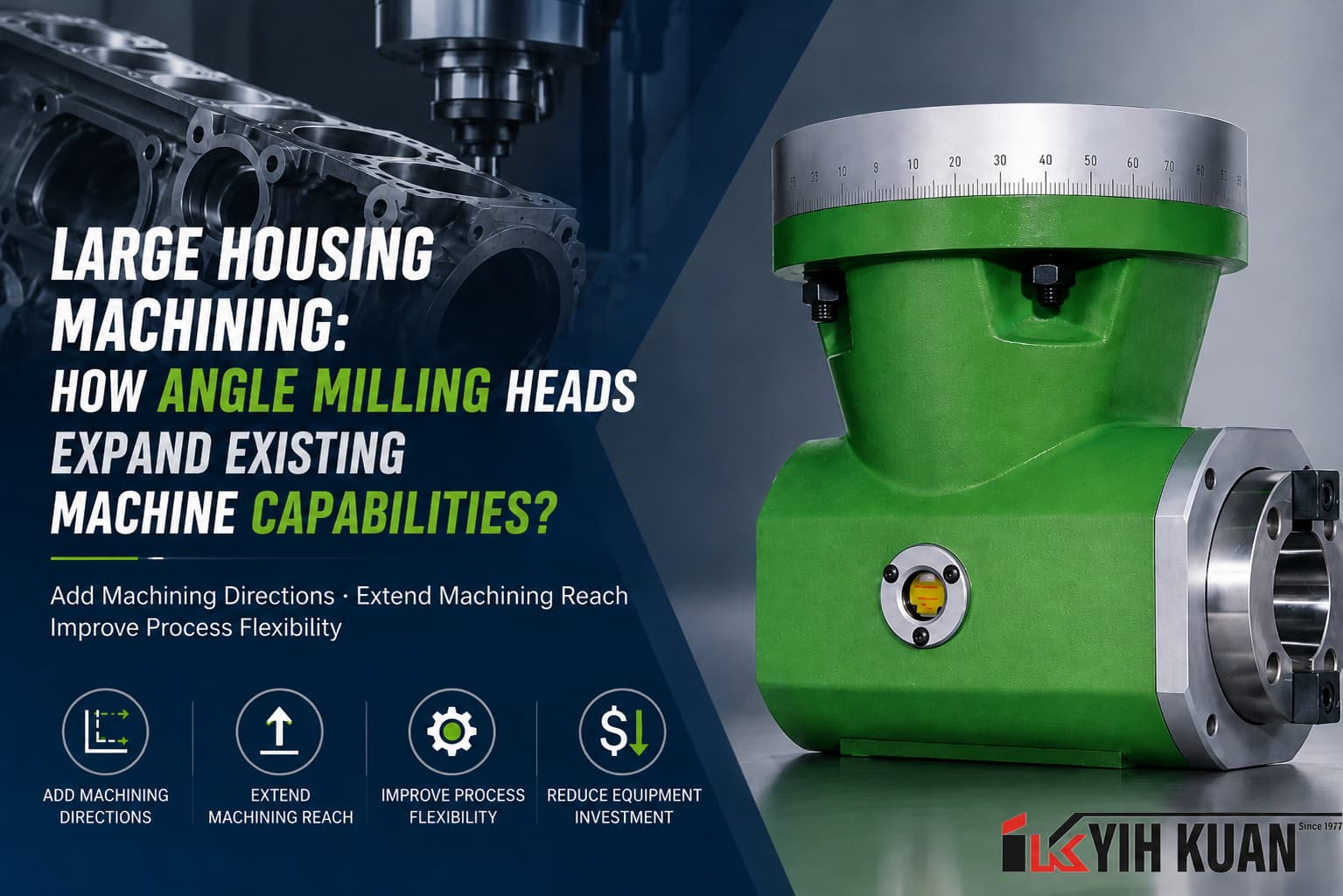 Large Housing Machining: How Can Angle Milling Heads Expand Existing Machine Capabilities?