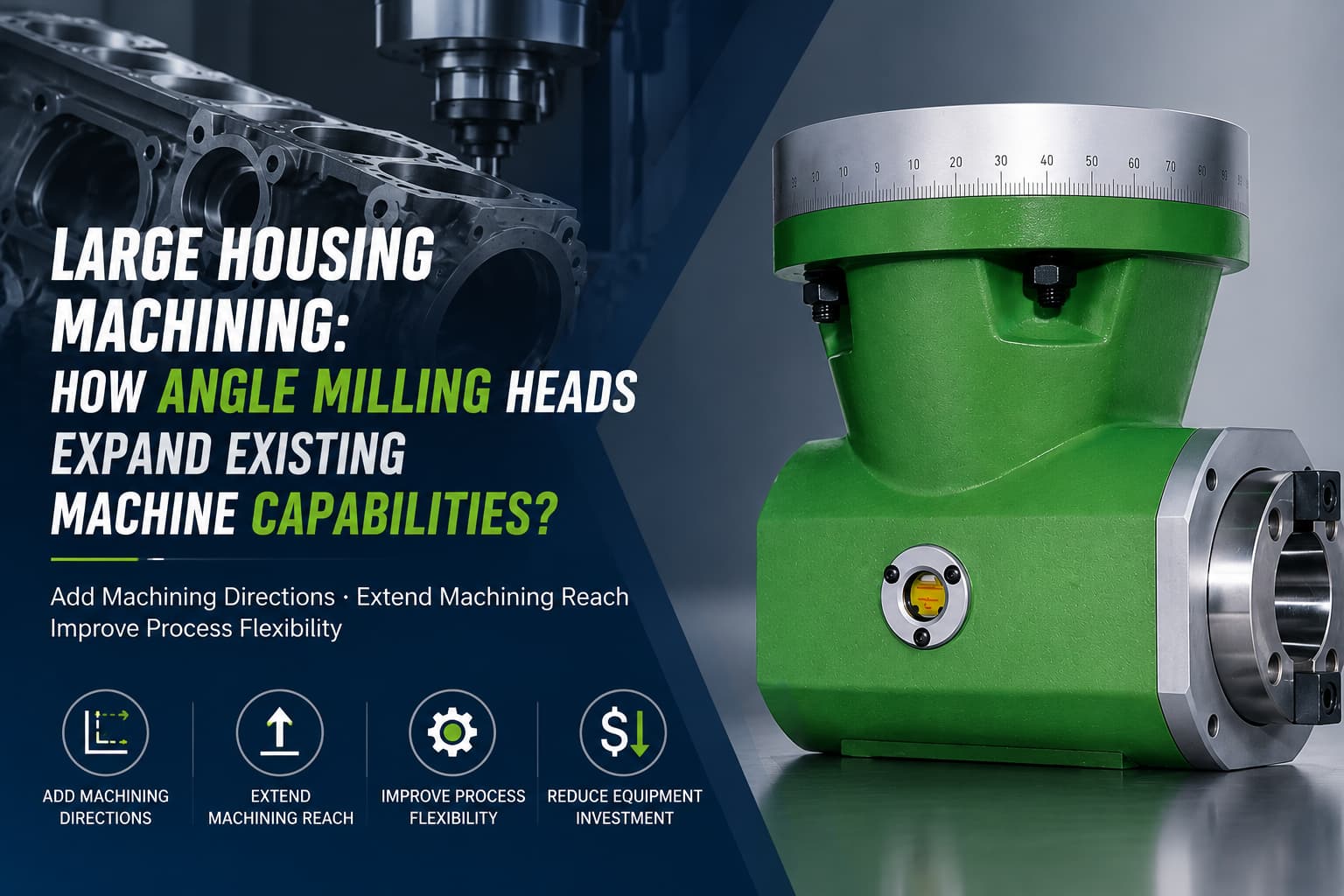 Large Housing Machining: How Can Angle Milling Heads Expand Existing Machine Capabilities?